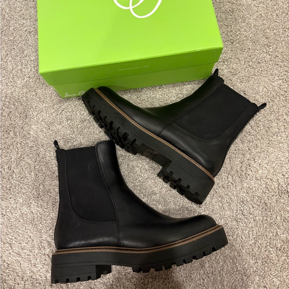 Sam Edelman Black Leather Ankle Booties